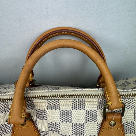 LOUIS VUITTON Damier Azur 30 Canvas Speedy Handbag Made in France. - Picture 8 of 16